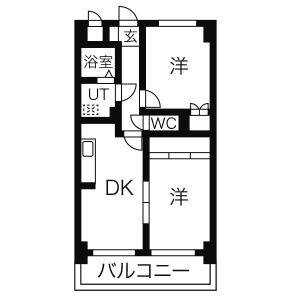 2LDK 間取り図