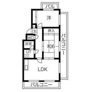2LDK 間取り図