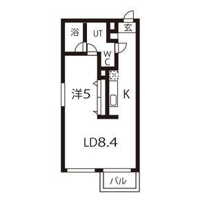 1LDK 間取り図