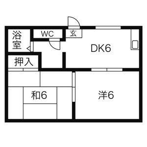 2DK 間取り図