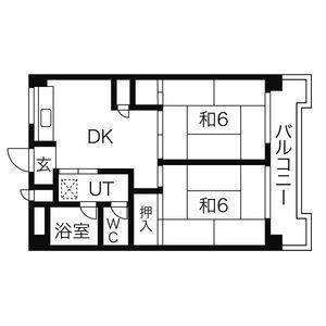 2DK 間取り図