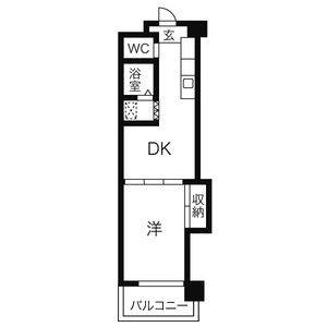 1DK 間取り図