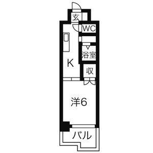 1K 間取り図
