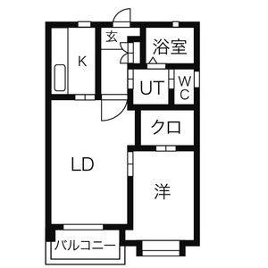 1LDK 間取り図
