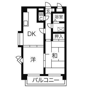 2DK 間取り図