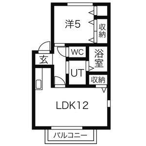 1LDK 間取り図