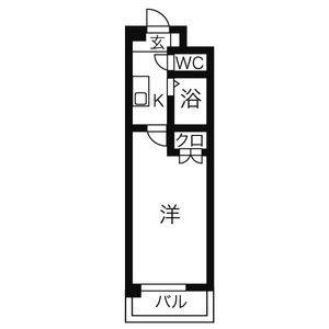 1K 間取り図
