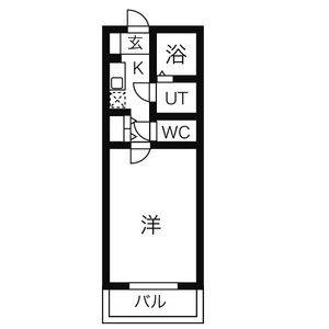 1K 間取り図