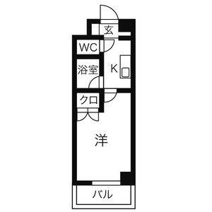 1K 間取り図