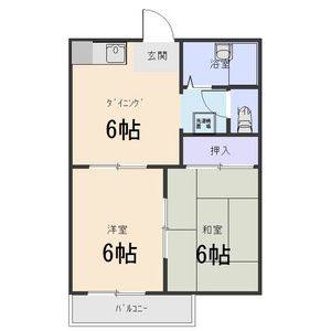 2DK 間取り図
