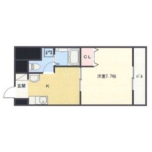 1K 間取り図
