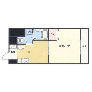 1K 間取り図