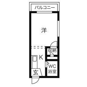 ワンルーム 間取り図