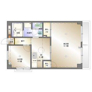 2DK 間取り図