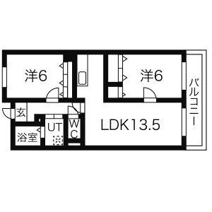 2LDK 間取り図