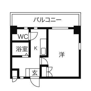 1K 間取り図