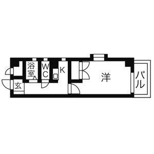 1K 間取り図