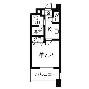 1K 間取り図