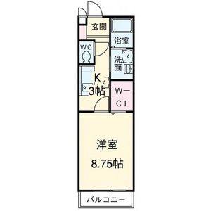 1K 間取り図