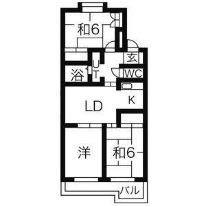 3DK 間取り図