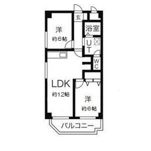 2LDK 間取り図
