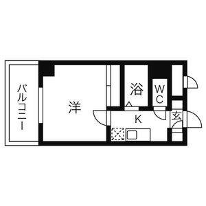 1K 間取り図