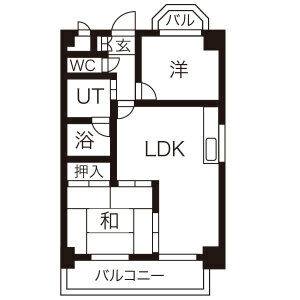 2LDK 間取り図