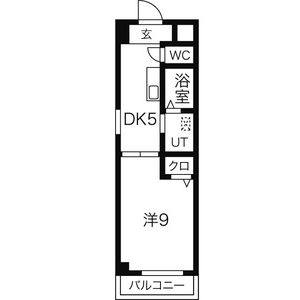 1DK 間取り図