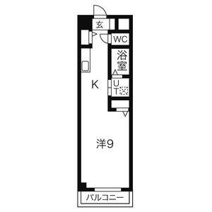 1K 間取り図