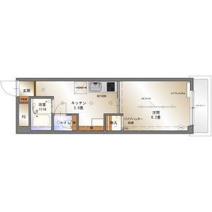1K 間取り図