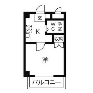 1K 間取り図