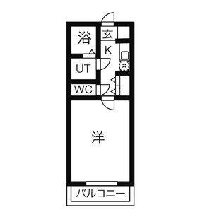 1K 間取り図