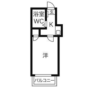 1K 間取り図
