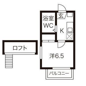 1K 間取り図