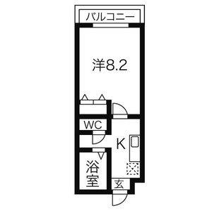 1K 間取り図