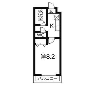1K 間取り図