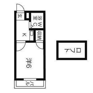 1K 間取り図