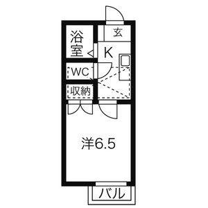 1K 間取り図