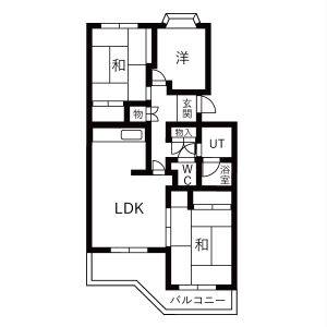 3LDK 間取り図