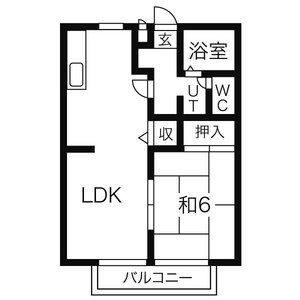 1LDK 間取り図