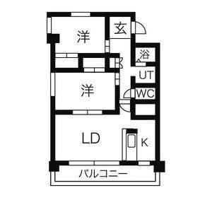 2LDK 間取り図