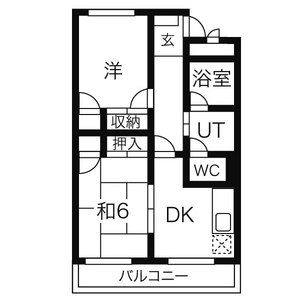 2DK 間取り図