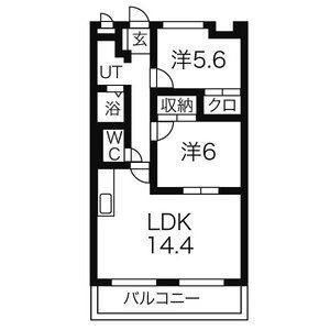 2LDK 間取り図