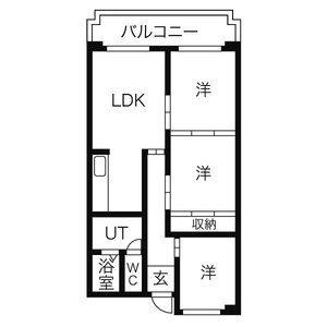 3LDK 間取り図