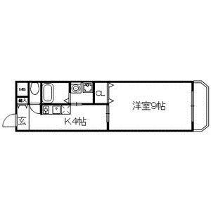1K 間取り図