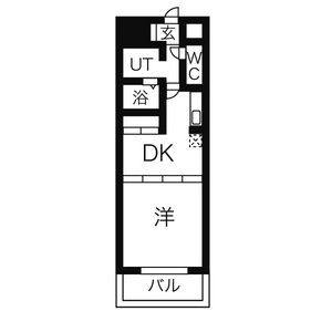 1DK 間取り図