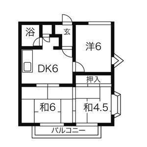 3DK 間取り図