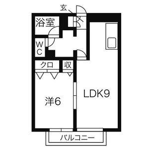 1LDK 間取り図