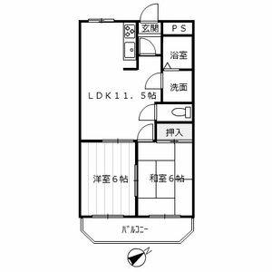 2LDK 間取り図