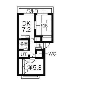 2DK 間取り図